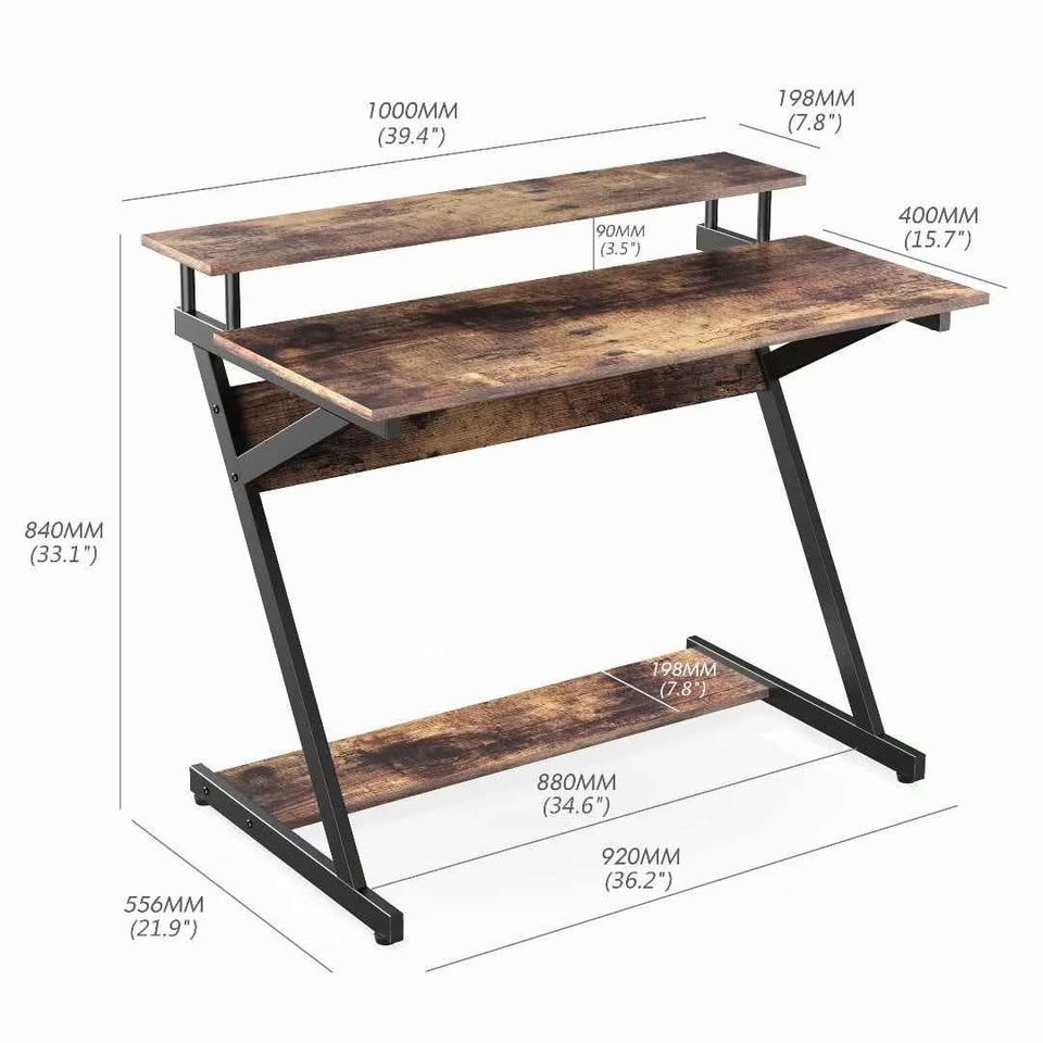 FITUEYES Computer Desk Workstation Gaming-Desk w Monitor Shelf - photo 3