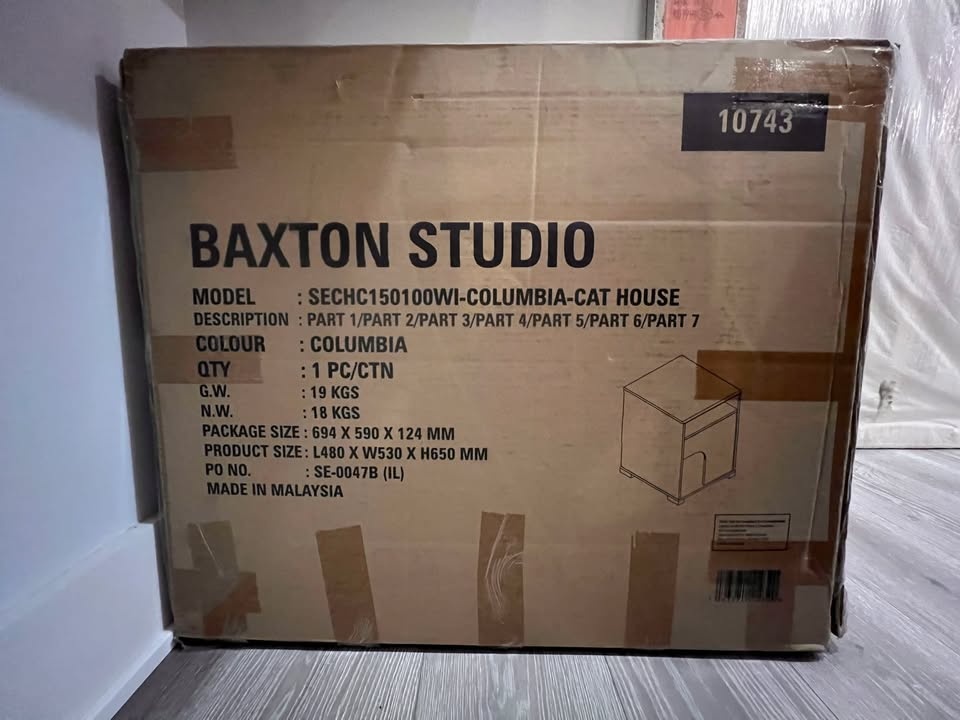 NEW IN BOX Baxton Studio Cat Litter Box House / Side Table - photo 2