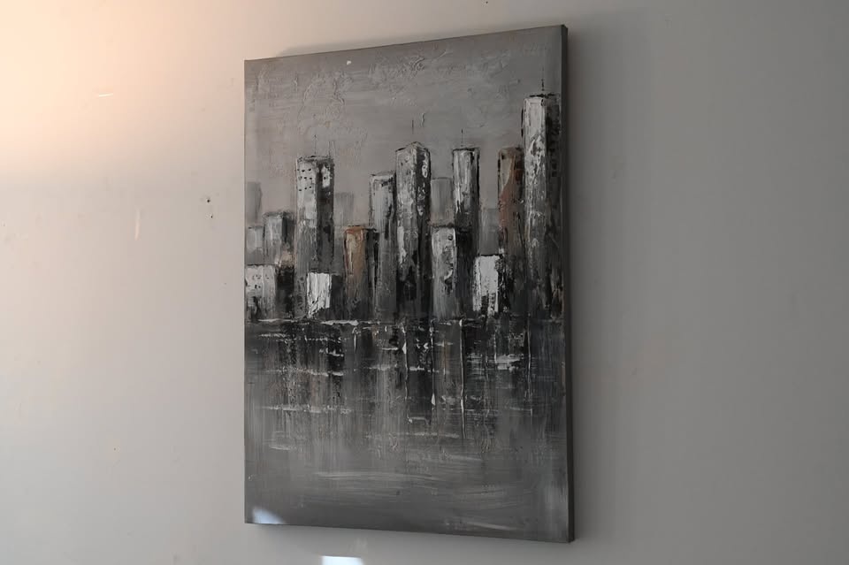Modern Grey City Canvas Art - photo 2