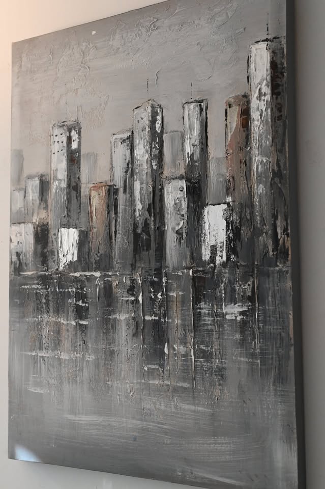 Modern Grey City Canvas Art - photo 3