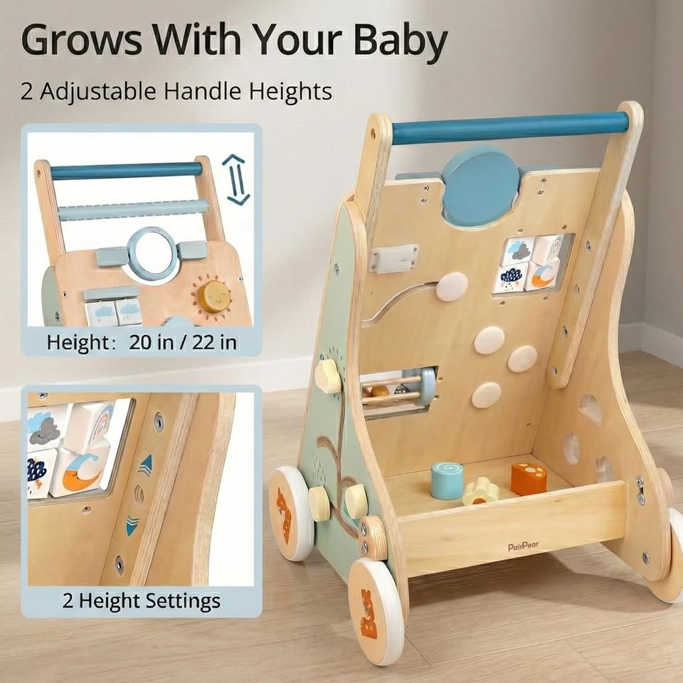 MONTESSORI WOOD BABY ACTIVITY WALKER - photo 5