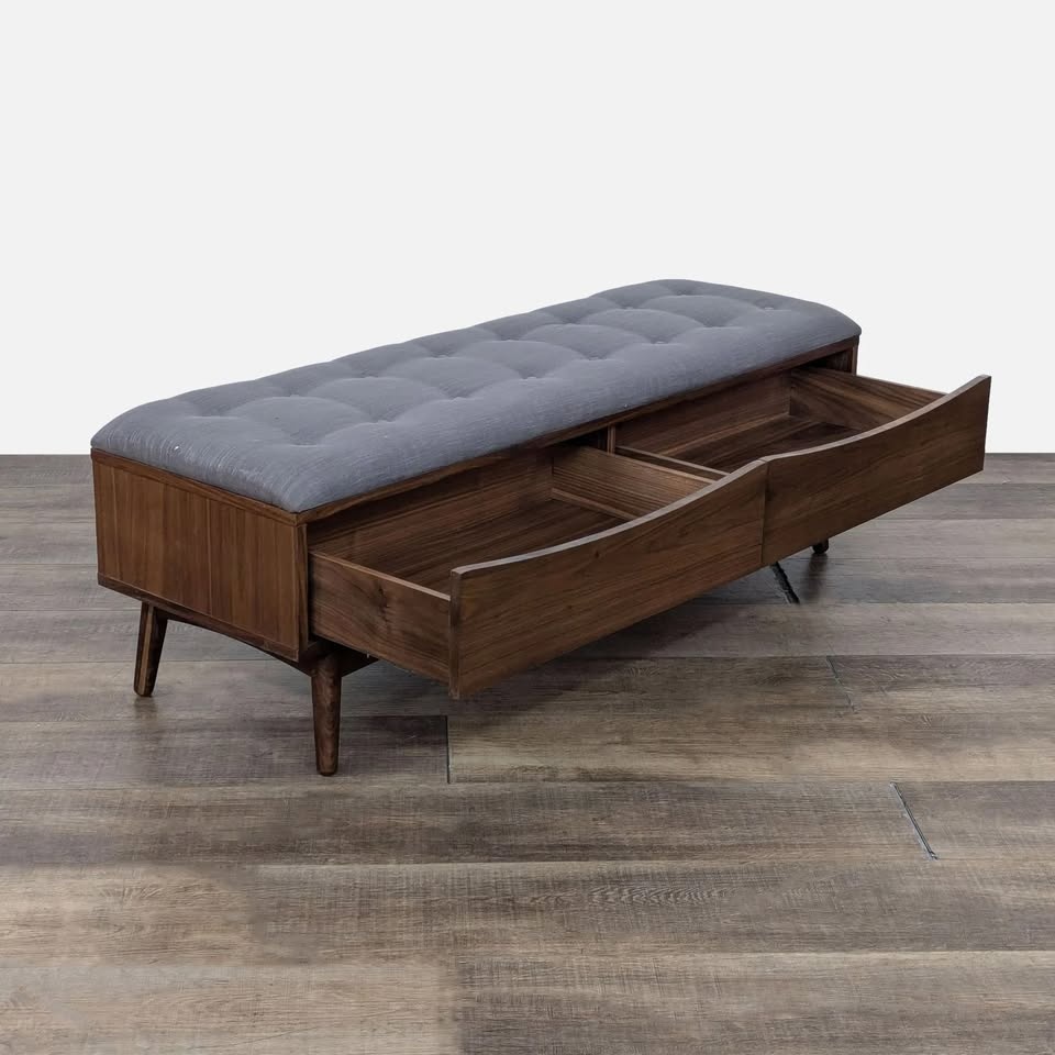 LIKE NEW *DISCONTINUED* ARTICLE CULLA MID-CENTURY MODERN WALNUT - photo 2