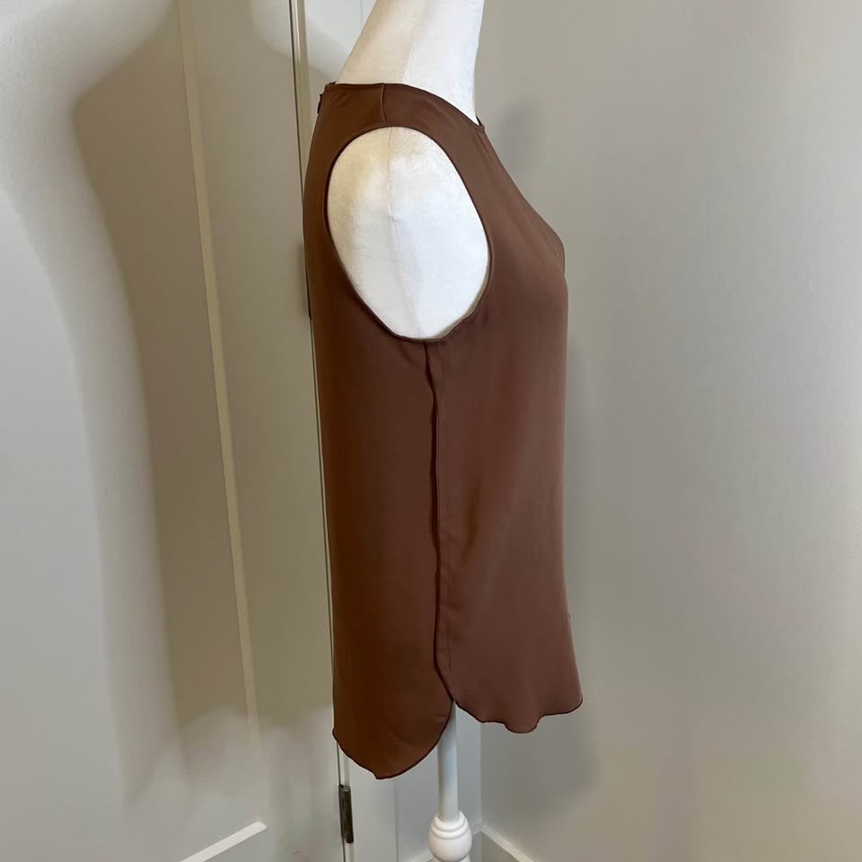 BABATON Brown Sleeveless Blouse Top from Aritzia - Size XXS - photo 4
