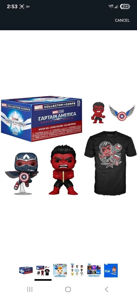 Funko Marvel Collector Corp Box: Captain America: Brave New Worl