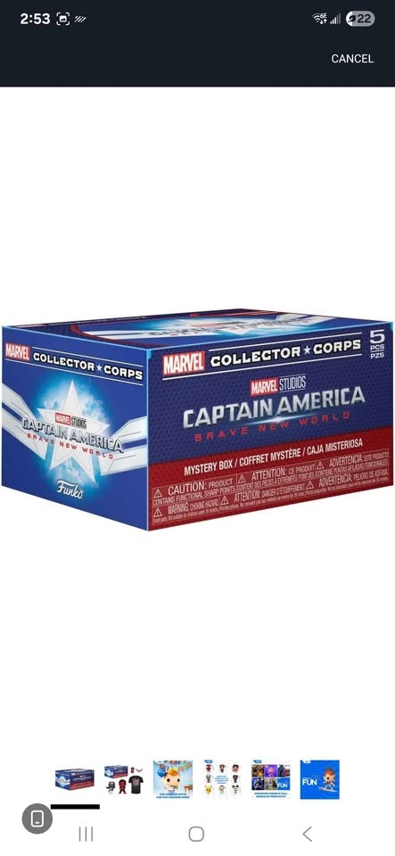 Funko Marvel Collector Corp Box: Captain America: Brave New Worl - photo 2