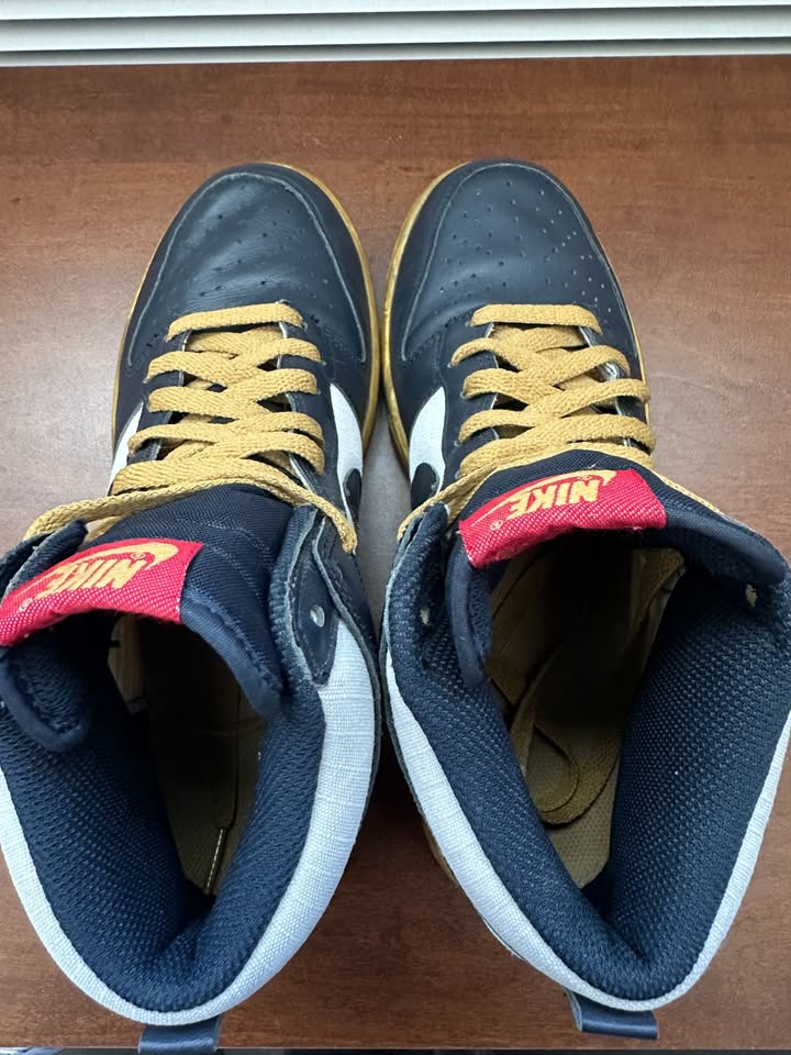 👟 Nike Dunk High White Dark Obsidian Gold – Size 8 👟 - photo 3