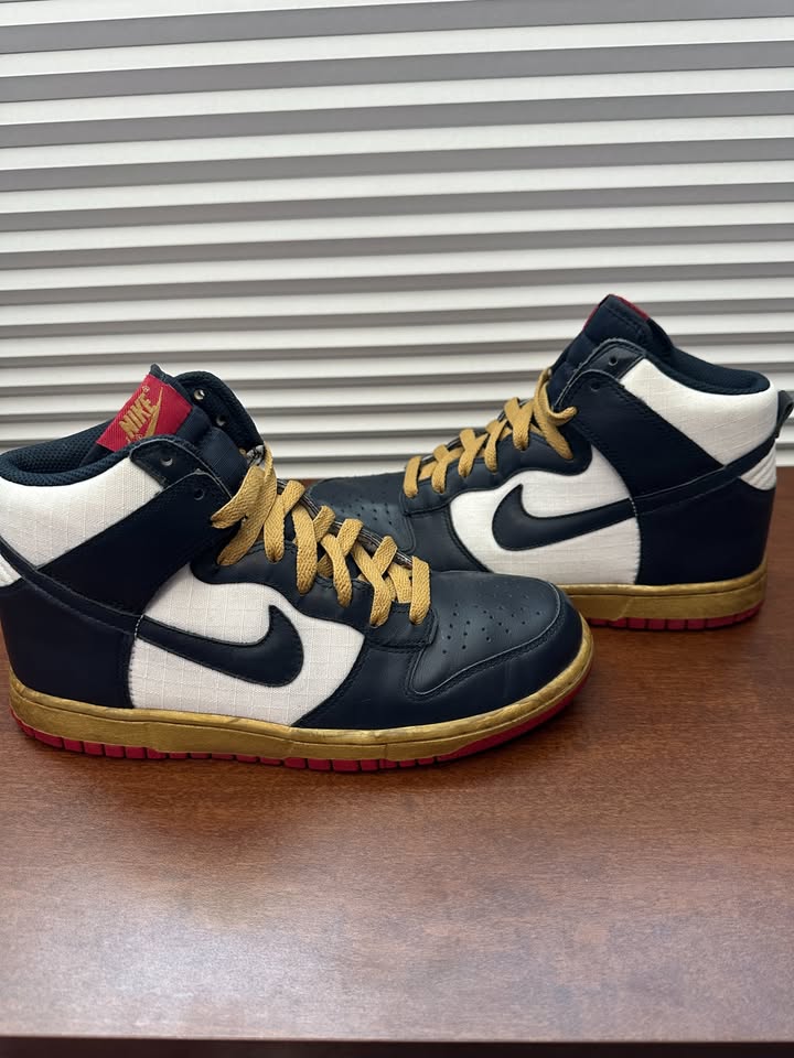 👟 Nike Dunk High White Dark Obsidian Gold – Size 8 👟 - photo 5