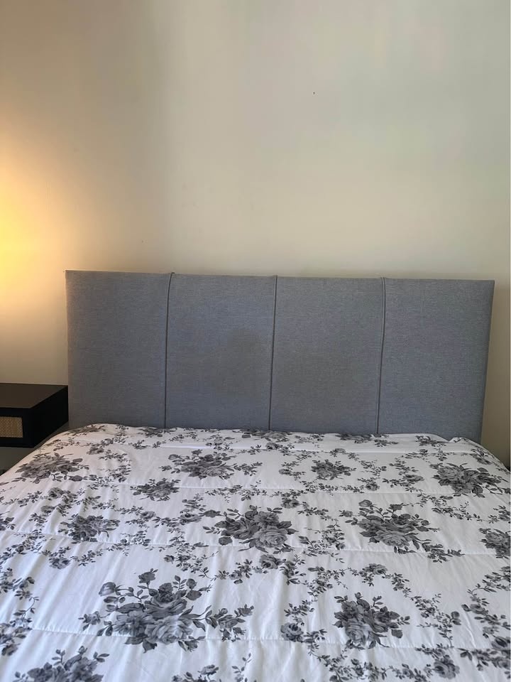 Modern Queen Upholstered Bed Frame - Grey - photo 2
