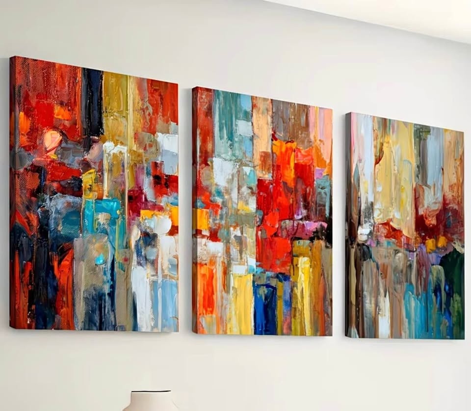 Modern Stylish Art, Abstract Color Block Graffiti Wall Art
