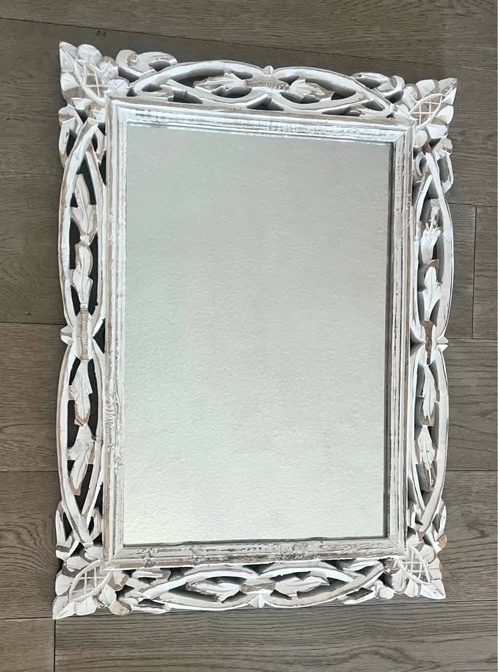 White Wooden Wall Mirror
