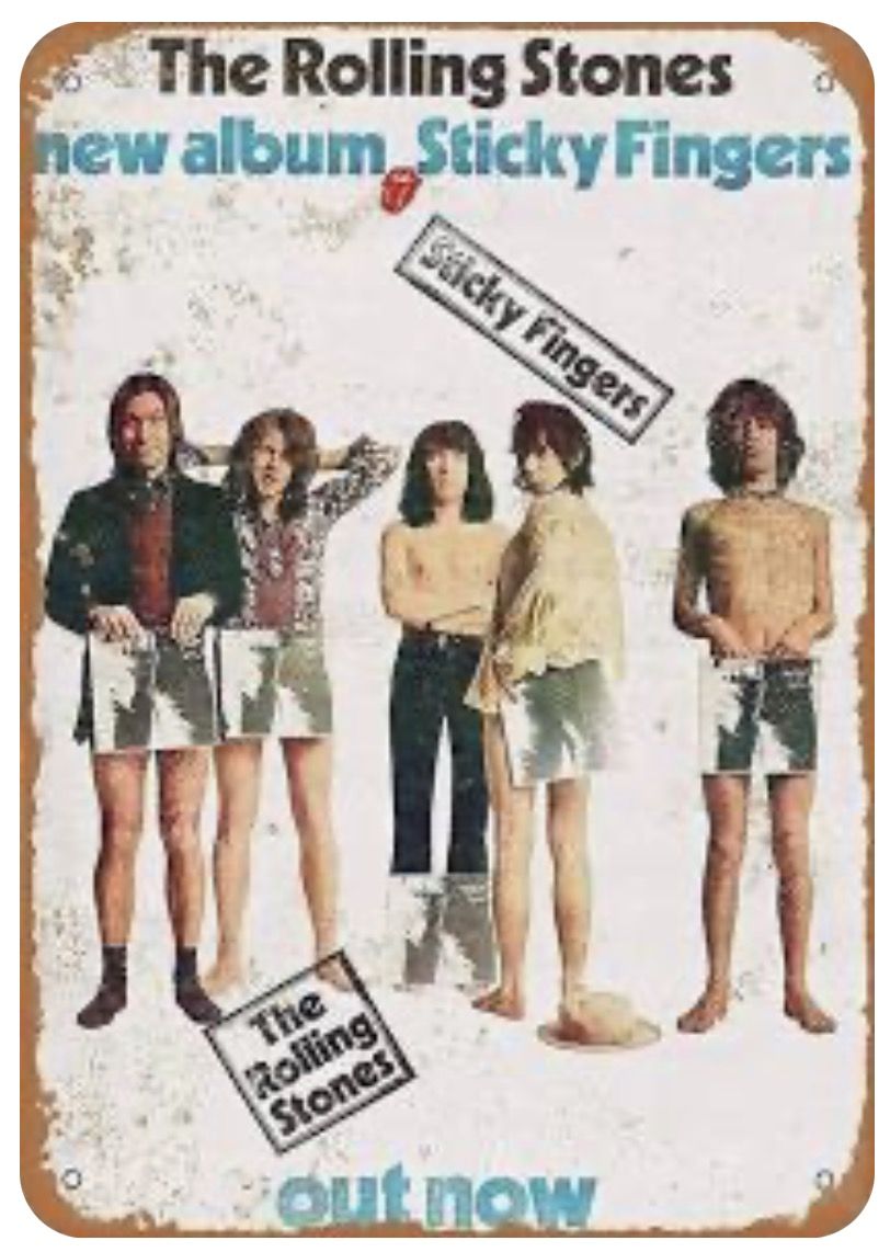 Rolling Stones Sticky Fingers Metal Sign 8"x12" - photo 2
