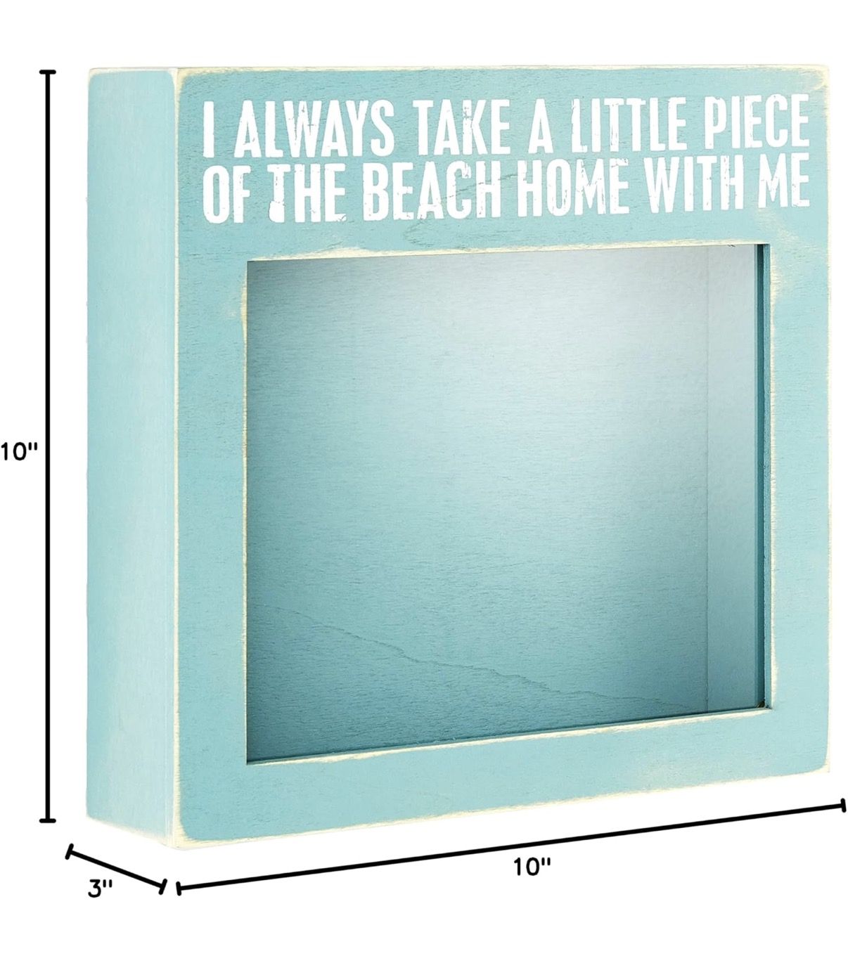 Seashell Wooden Glass Display Holder - Coastal Decor - photo 3