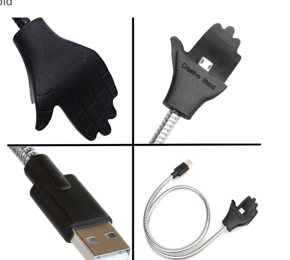 Flexible Stand Metal Micro USB Charging Cable Car Dock for iPhon - photo 3