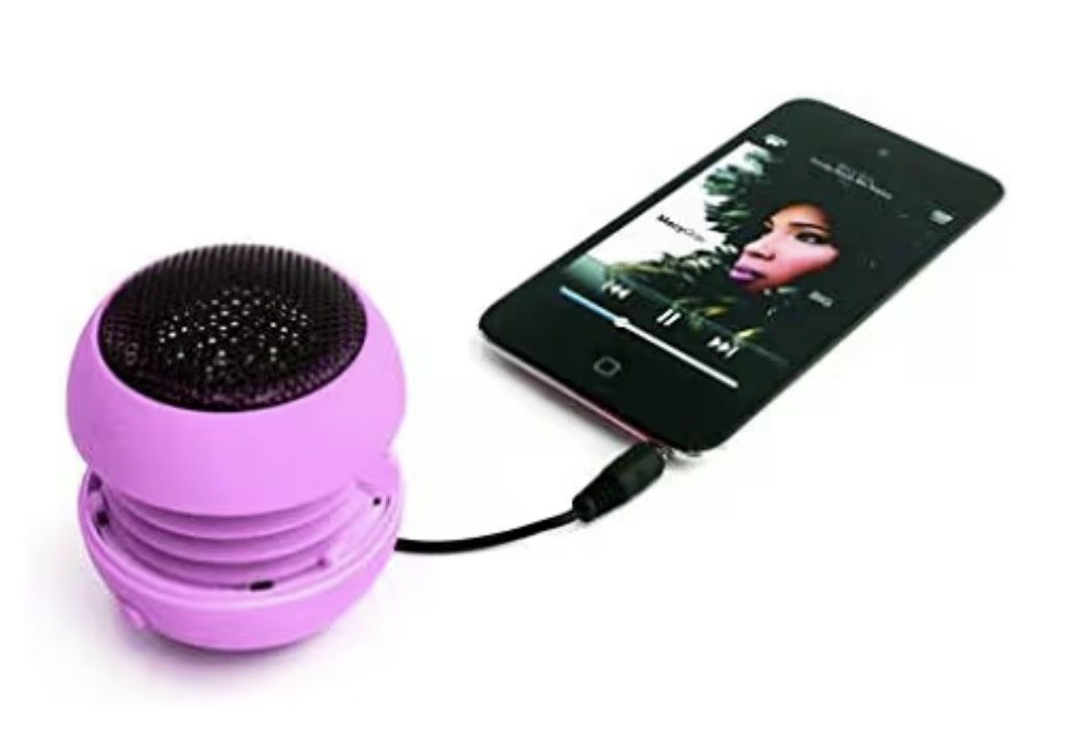 NEW PINK WIRED Portable Loud Speaker w/ Built-in Battery - photo 2