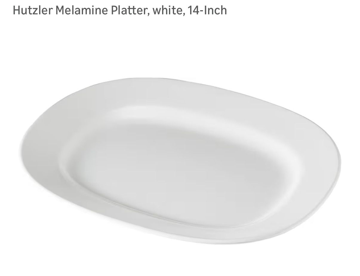 14" Melamine Platter - Hutzler - White - photo 2