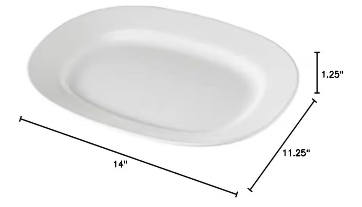 14" Melamine Platter - Hutzler - White - photo 3