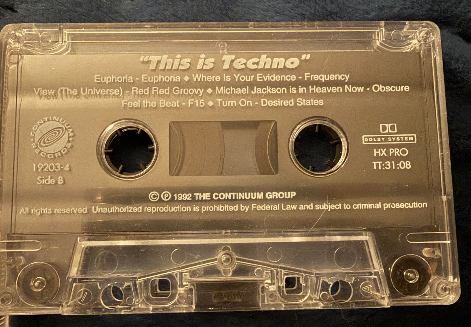 1992 This Is Techno Volume 2 Cassette Tape - photo 3