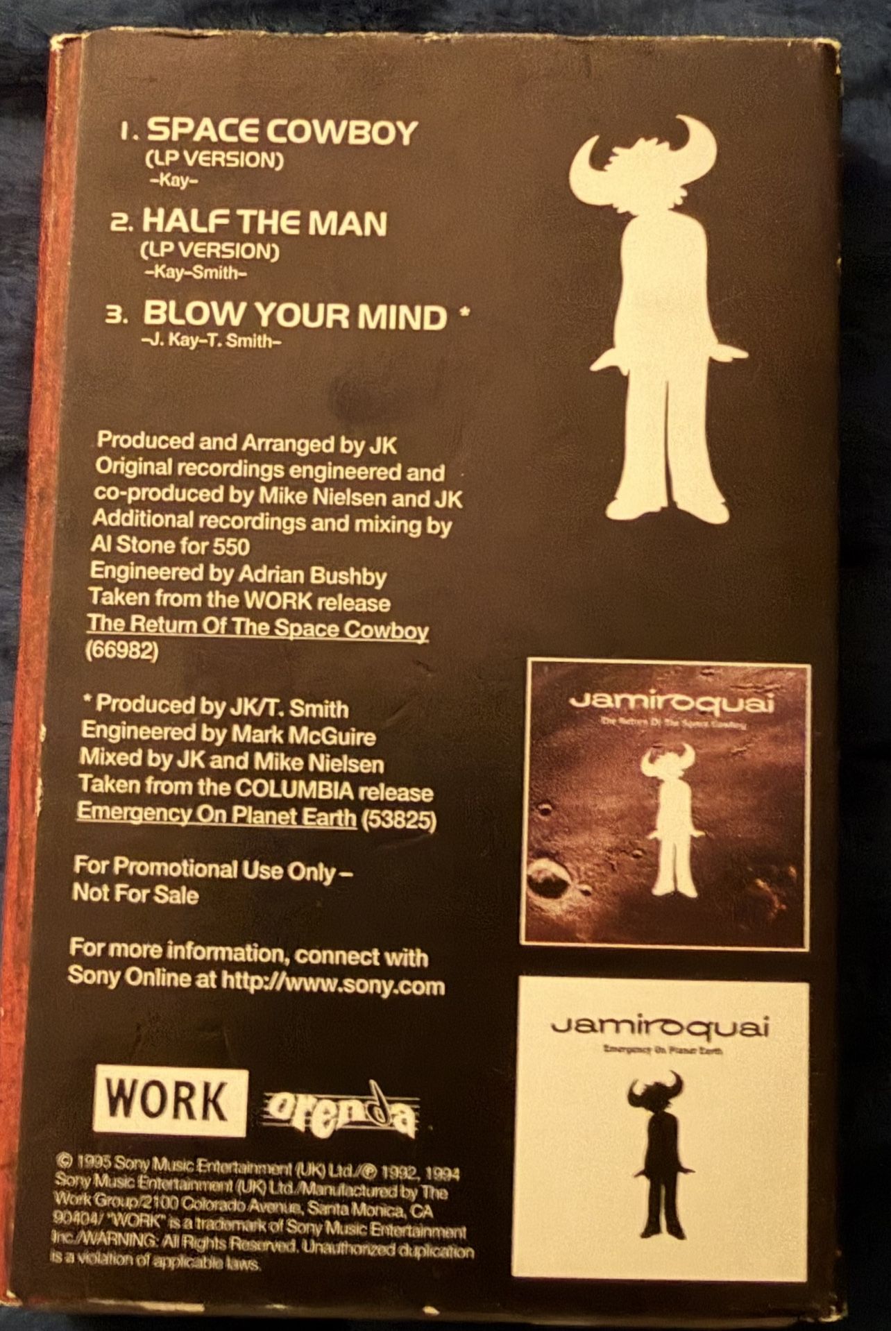 Jamiroquai Space Cowboy Cassette Single Sampler - photo 2