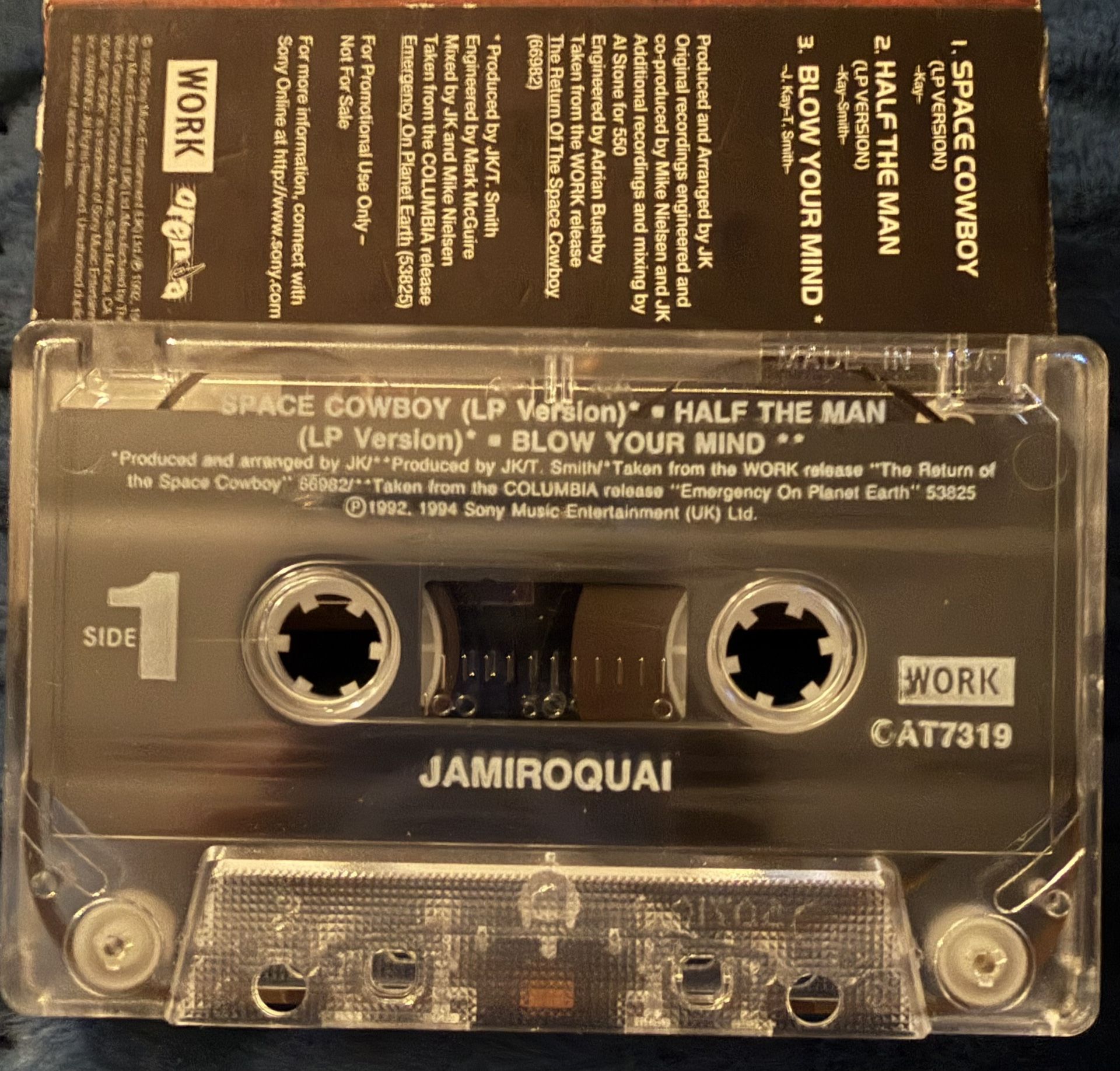Jamiroquai Space Cowboy Cassette Single Sampler - photo 3