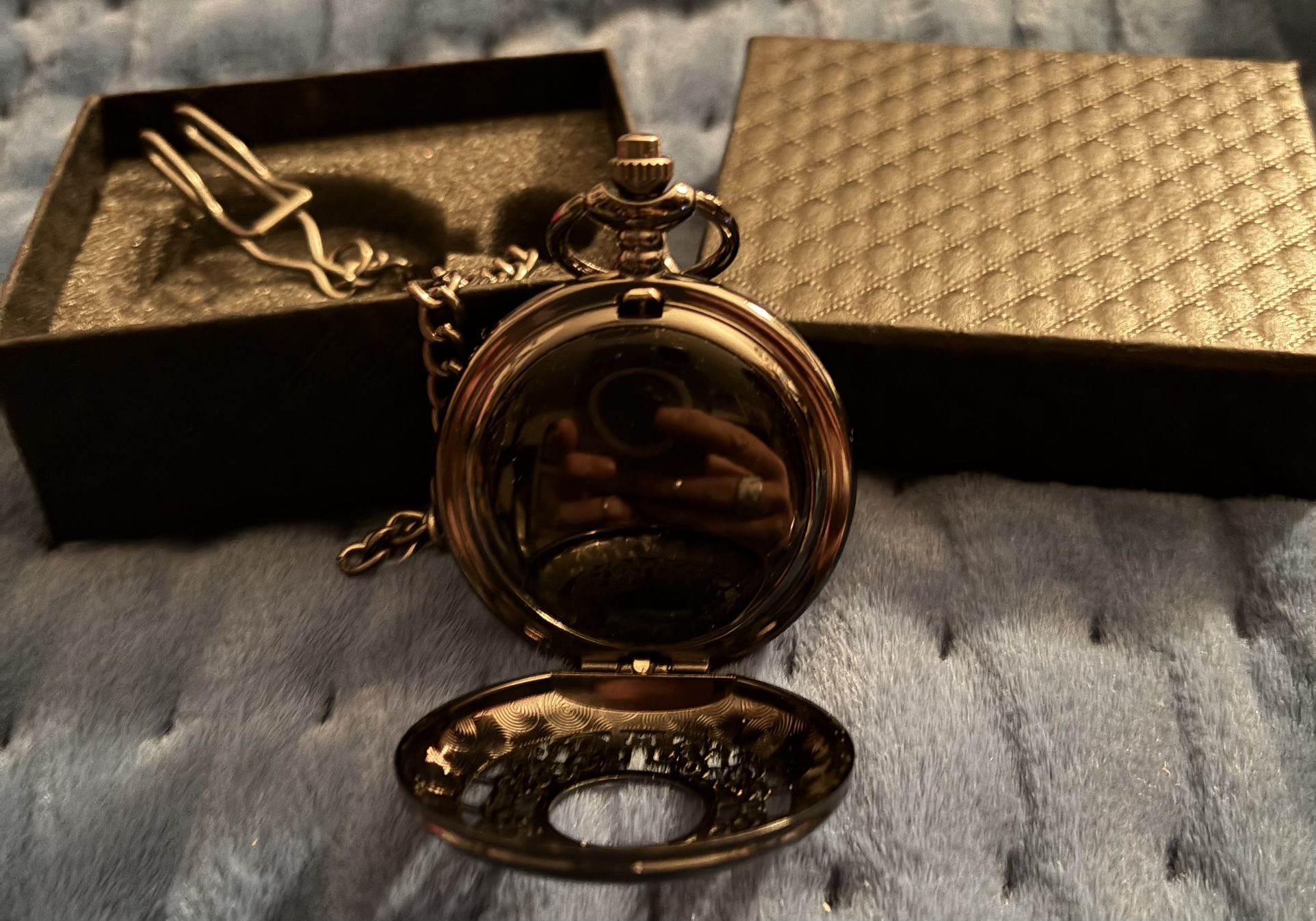 Scrying Mirror Pocket “Watch” Obsidian-Infused - photo 2