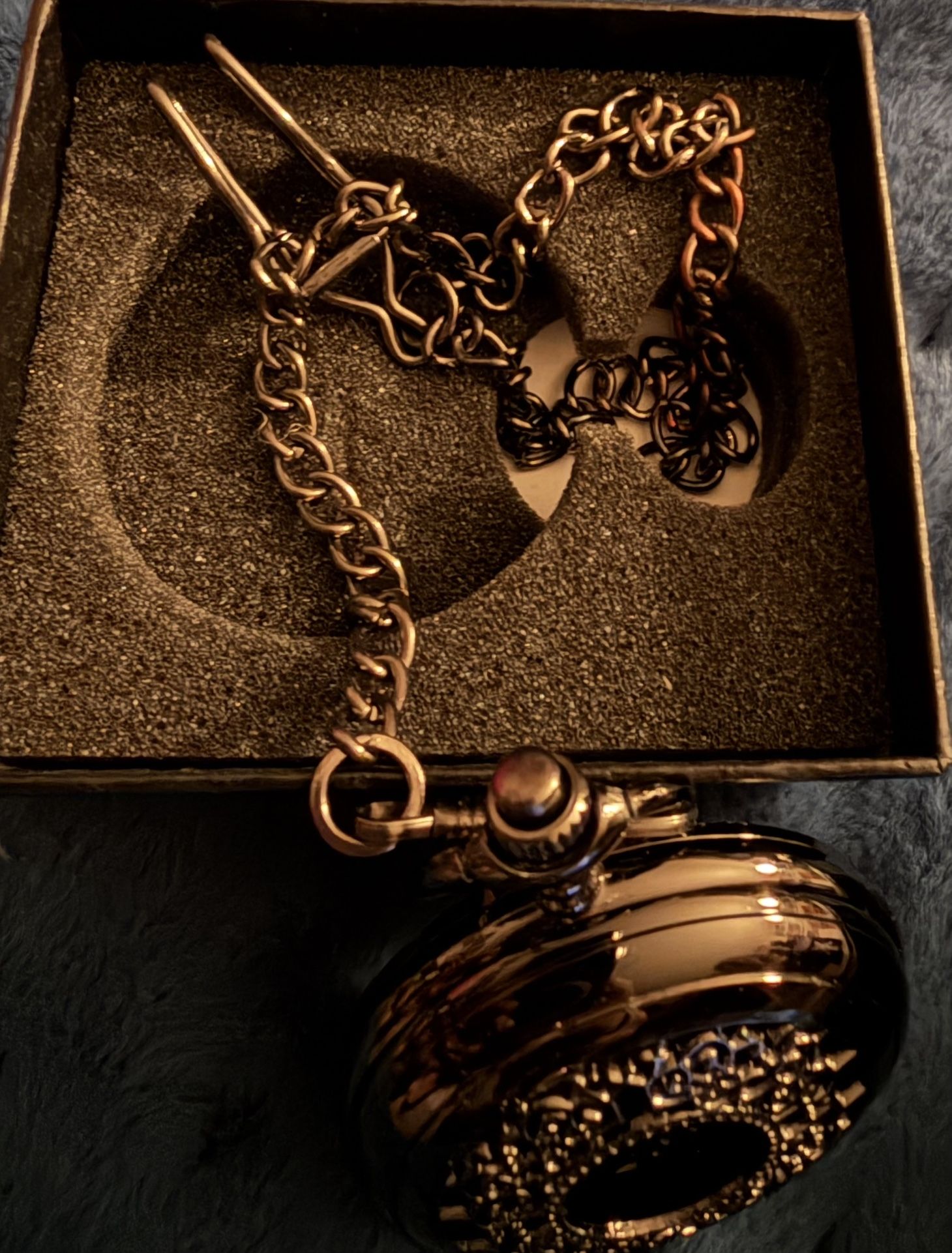 Scrying Mirror Pocket “Watch” Obsidian-Infused - photo 3