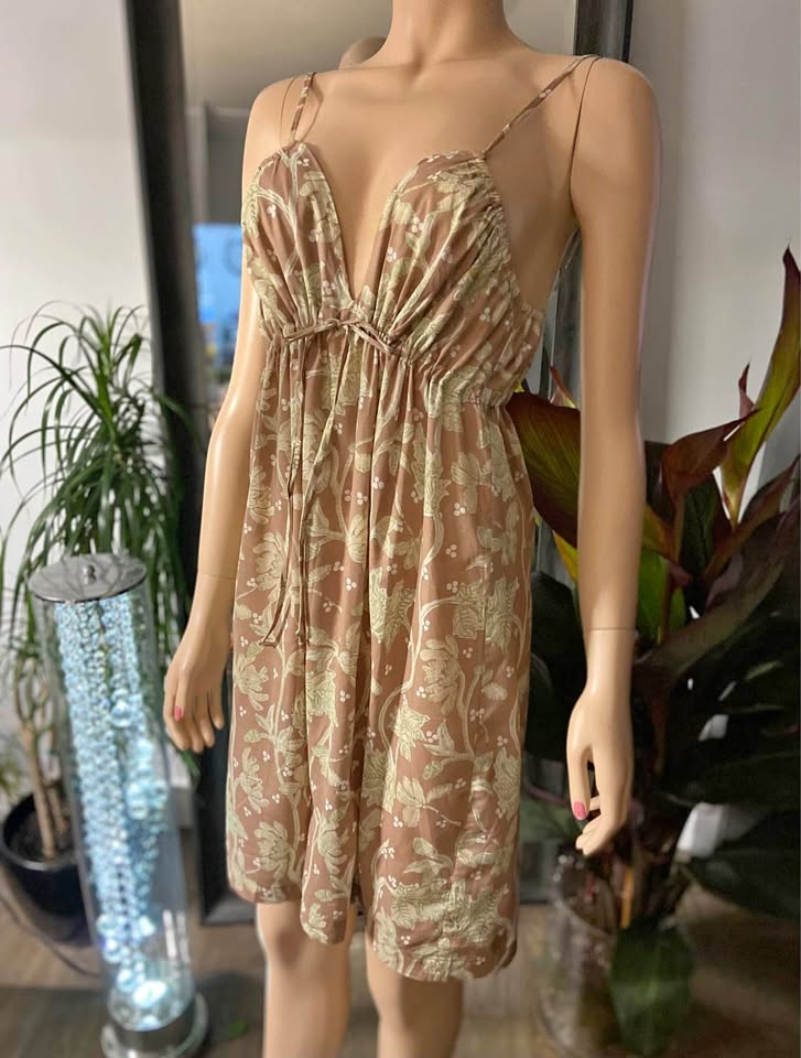 NWT Tysa Taupe Cotton Spaghetti Strap Sundress (Size 3) 902