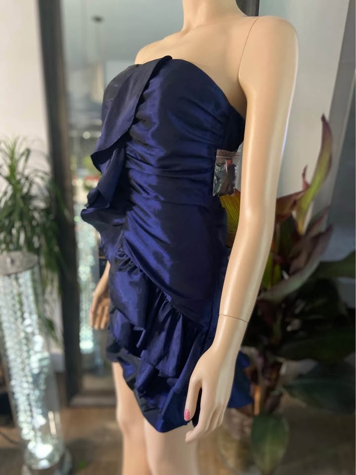 NWT Laundry Blue Ruffled Front Convertible Dress 2, 4, 8, 10 - photo 2