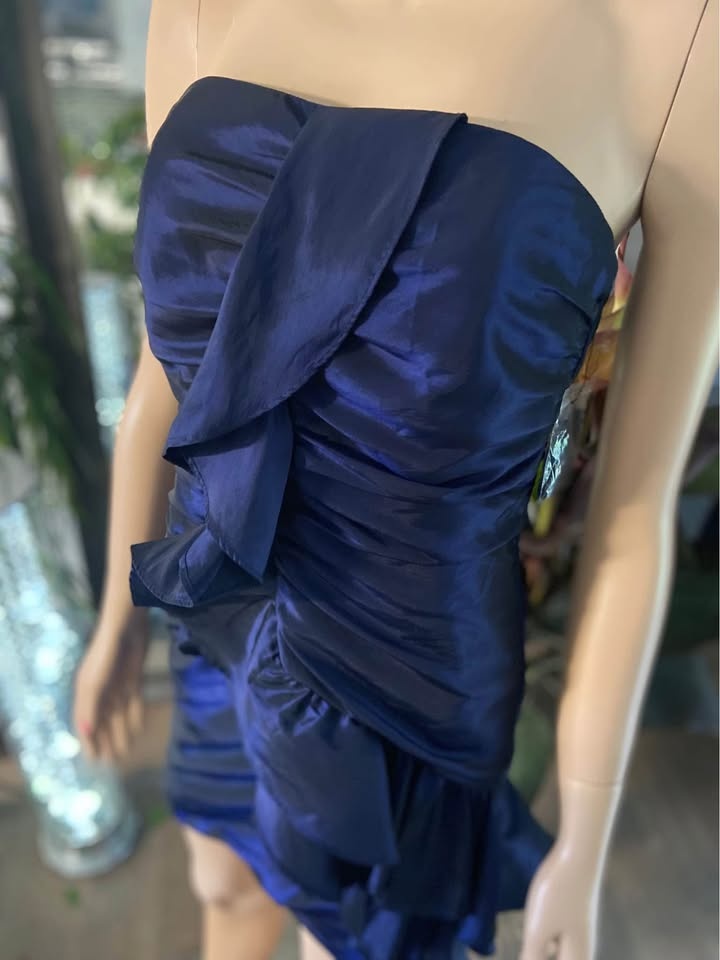 NWT Laundry Blue Ruffled Front Convertible Dress 2, 4, 8, 10 - photo 4