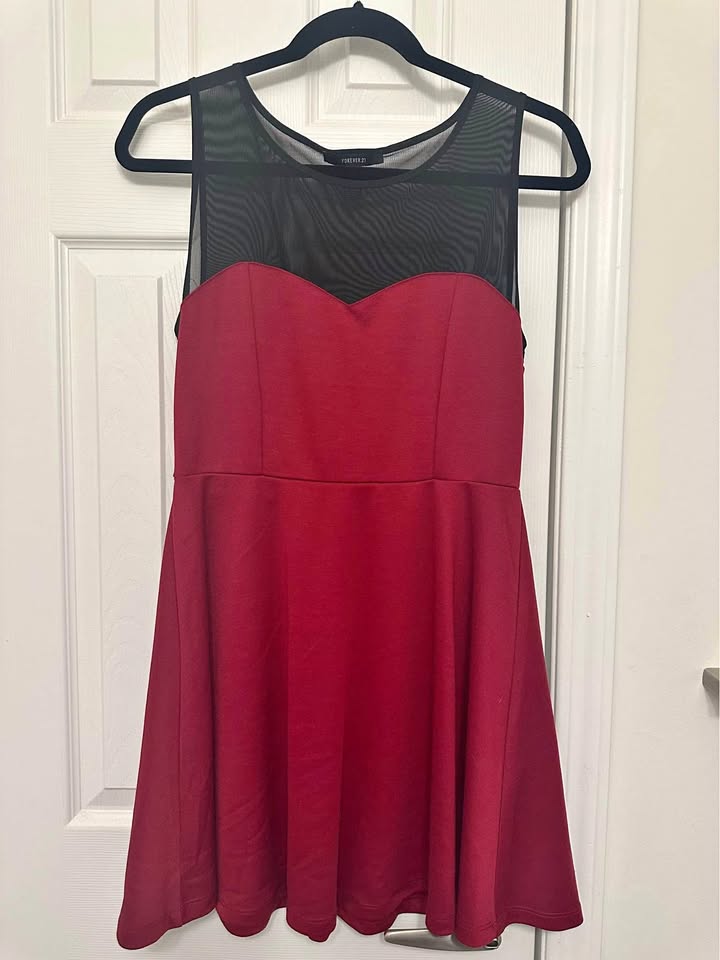 Red and Black Dress