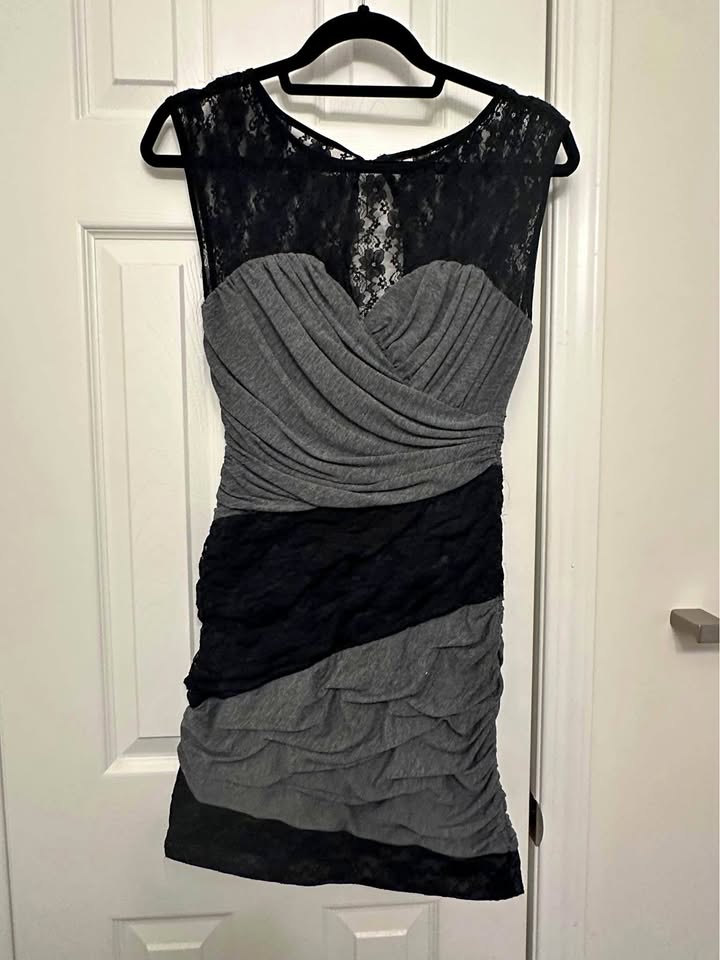 Guess Gray and Black Dress