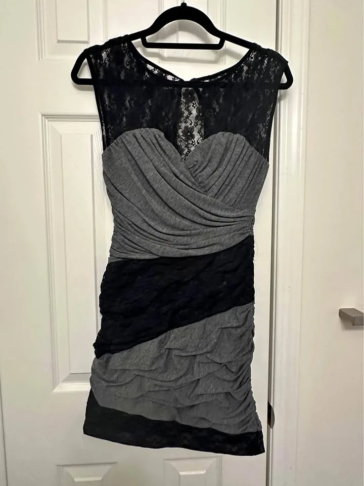 Guess Gray and Black Dress thumbnail