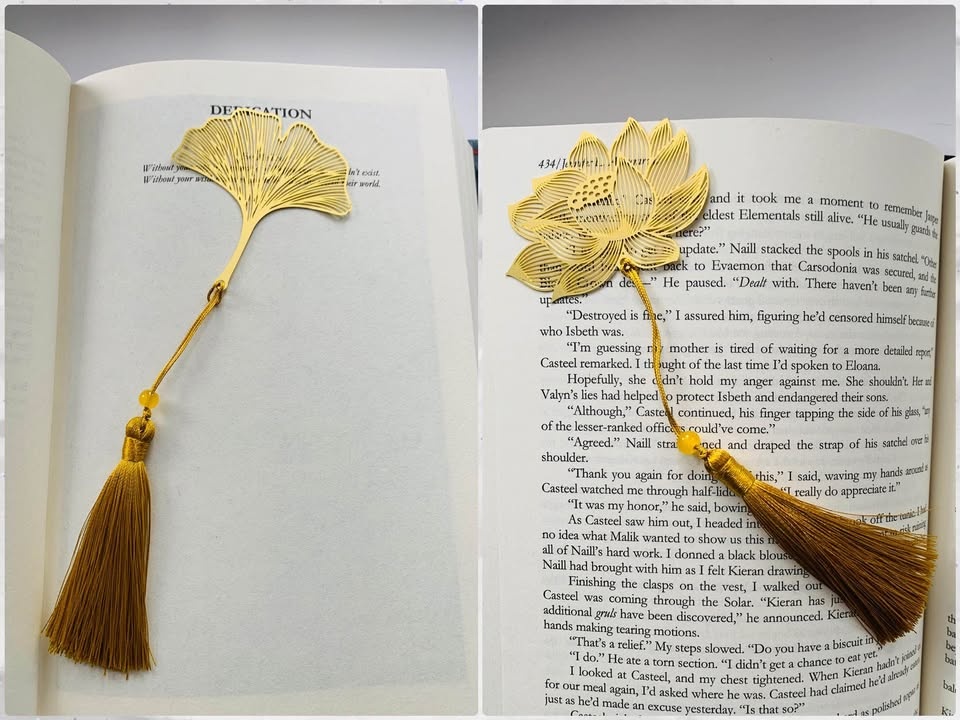 Bookmarks - Flowers, Fourth Wing, Throne of Glass - photo 3