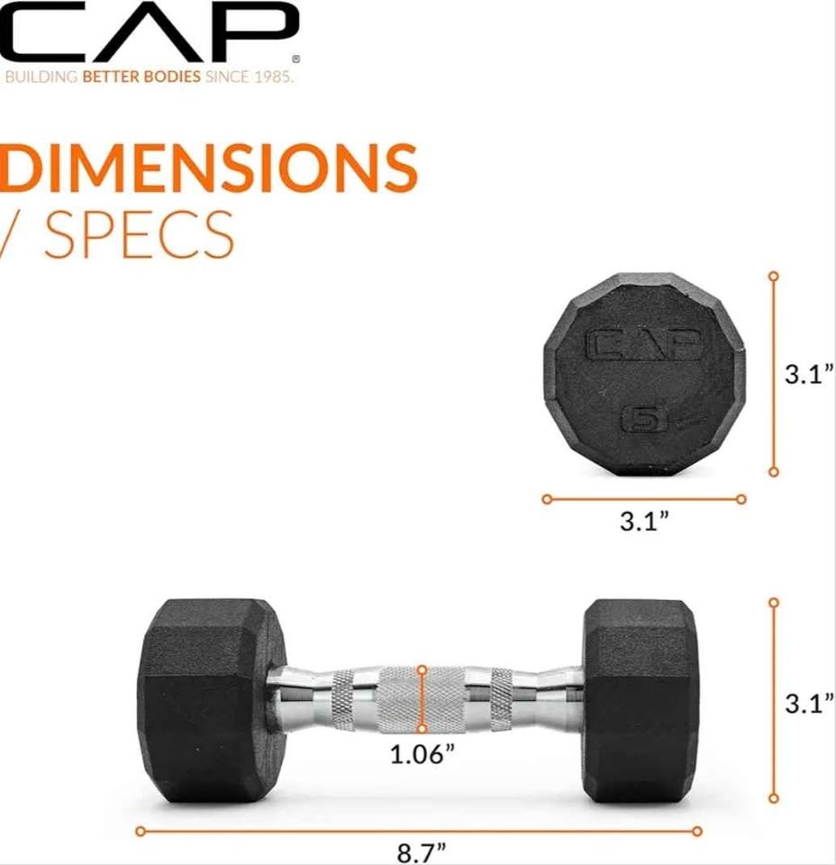 New 5 LB Coated 12-Sided Dumbbell - photo 2