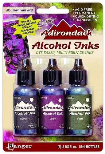 Ranger Adirondack Alcohol Ink .5oz, 3-Pack, Mountain Vineyard, E