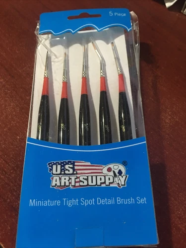US Art Supply Acrylic Paint Brush Set - Fine Detail