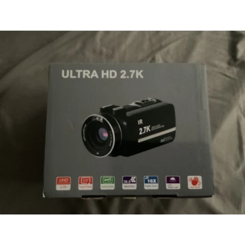 AteEco 2.7K Video Camera Camcorder 42MP Flip Screen