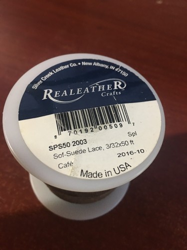 Real Leather Crafts Soft Suede Lace 3/32" x 50'