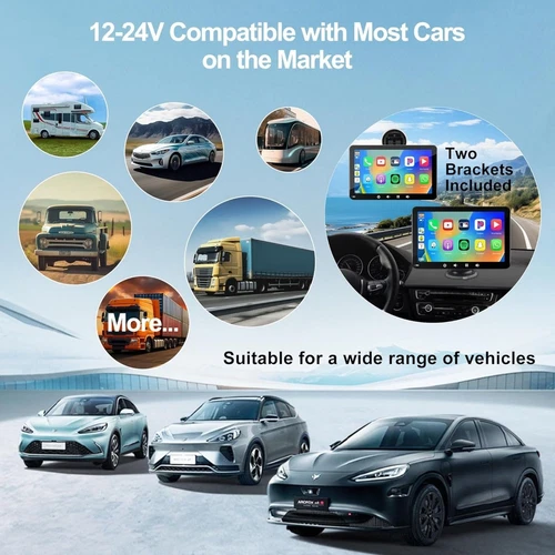 2024 Wireless Carplay & Android Auto 7" Touchscreen Portable - photo 3