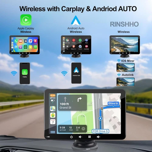 2024 Wireless Carplay & Android Auto 7" Touchscreen Portable - photo 4