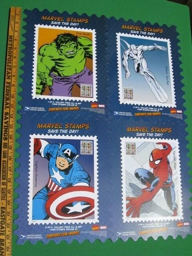 USPS 2007 Marvel Superheroes Stamp Posters Set of 4