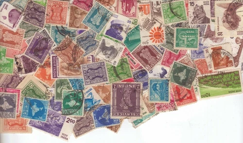 100 India Used Postage Stamp Lot