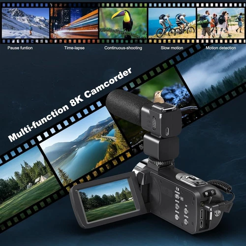 8K 64MP Video Camera 18X Digital Camcorder - photo 5