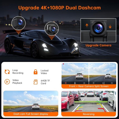 Wireless Carplay & Android Auto with 4K Dash Cam - photo 3