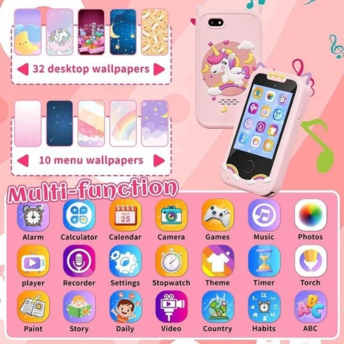 Kids Smart Phone for Girls, Unicorns Gifts for Girls Toys Cell P - photo 2