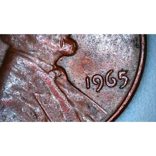 1965 Lincoln Penny No Mint Mark, L Rim Errors - photo 2