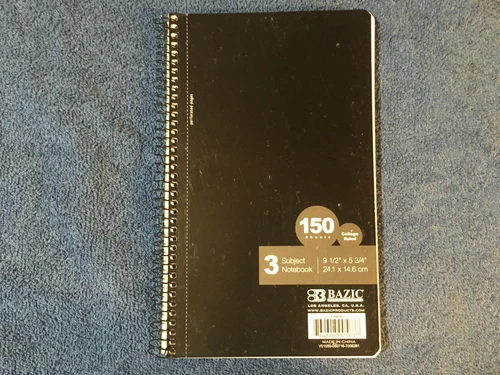 Bazic College Ruled 3-Subject Spiral Notebook, 150 Ct. - photo 4