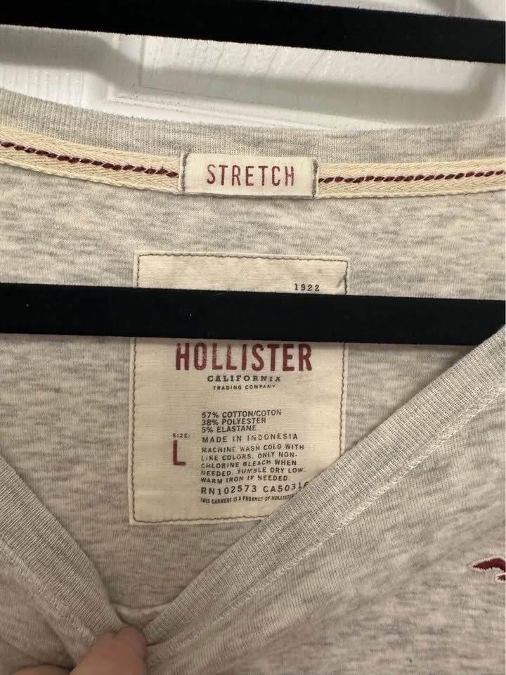 Hollister Long Sleeve Grey Shirt - photo 2