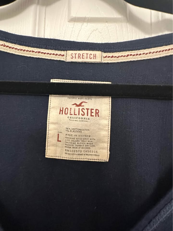 Hollister Long Sleeve Blue Top - photo 2