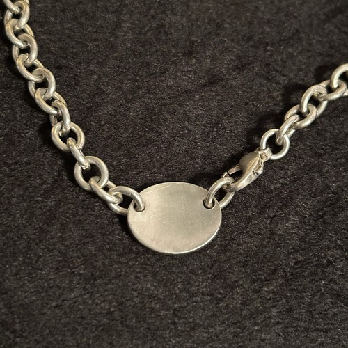 Vintage 925 "Please Return to Tiffany & Co." Oval Tag Necklace - photo 2