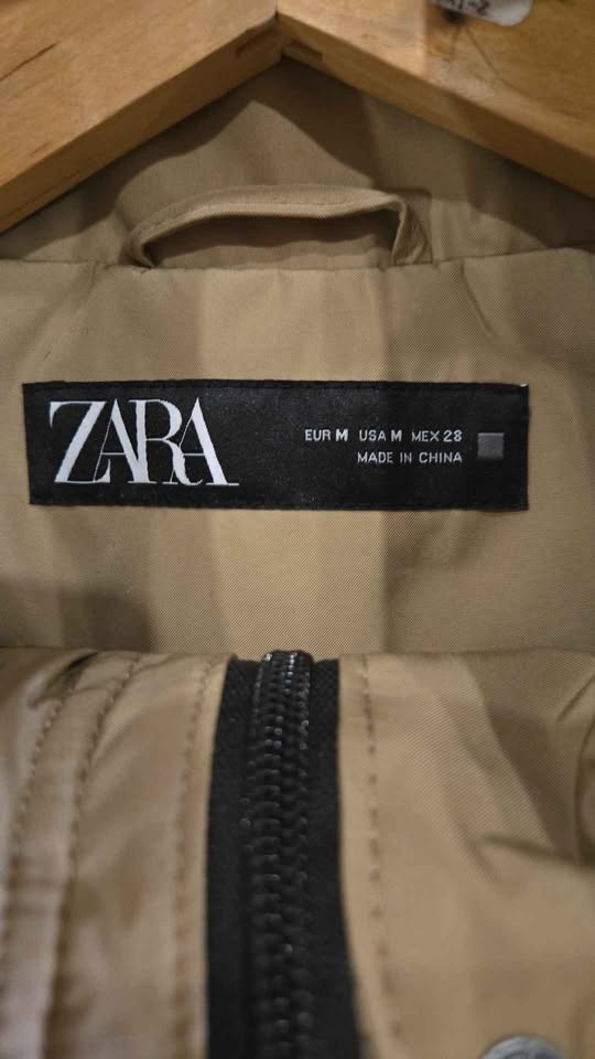 Zara Beige Tan Cropped Hooded Jacket - photo 5